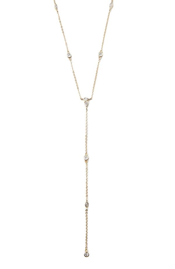 アルジェントヴィーヴォ レディース アクセサリー ネックレス・チョーカー レース Argento Vivo Sterling Silver Cubic Zirconia Station YNeckla