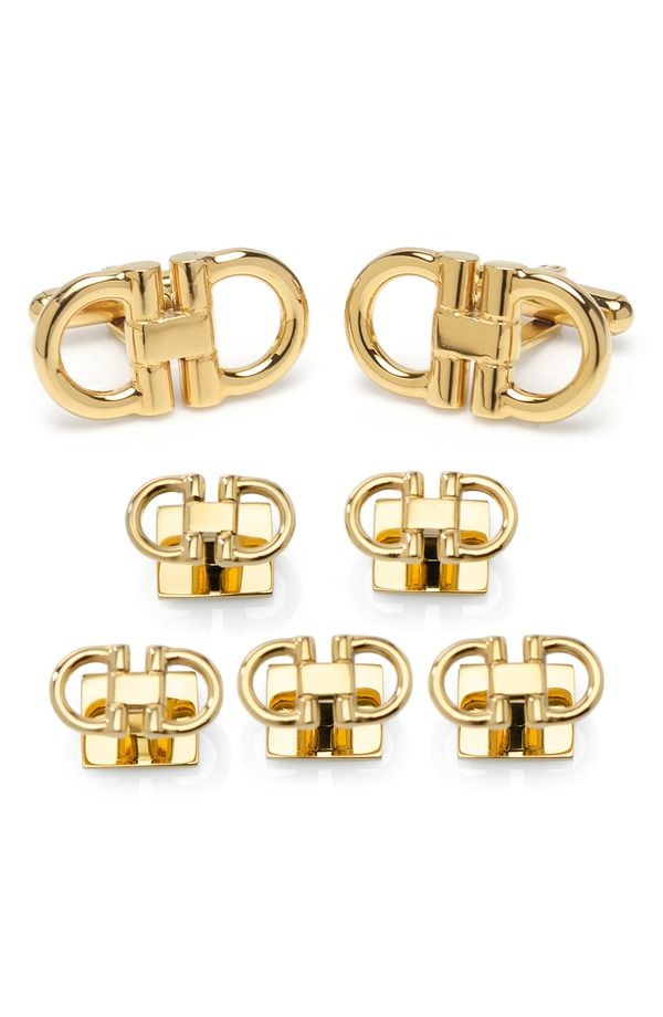 カフリンク メンズ アクセサリー カフスボタン シャツ Cufflinks Inc Horsebit Cuff Links Shirt Studset GOLD ゴールド