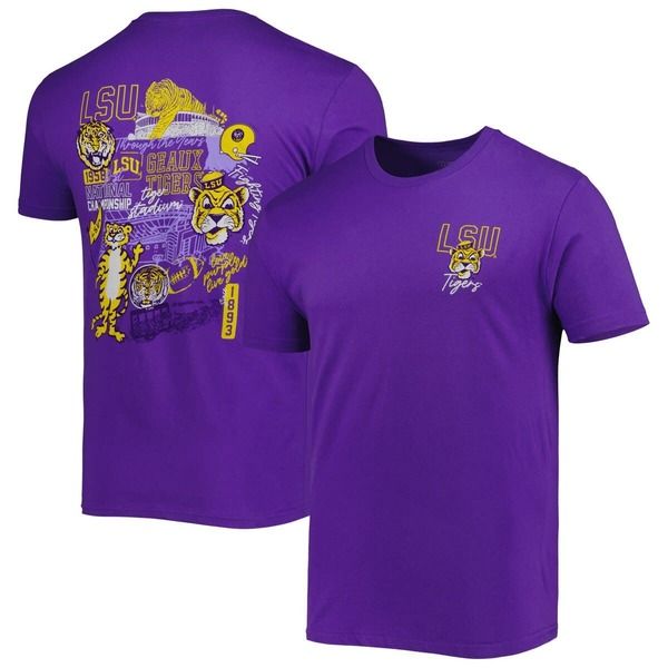 イメージワン メンズ トップス Tシャツ ヴィンテージ IMAGE ONE Mens Purple LSU Tigers Vintage Through the Years 2HitShirt Pur