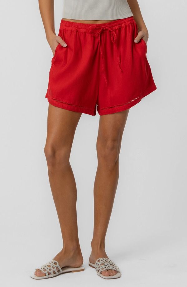 カットフロムザクロス レディース ボトムス ハーフパンツ・ショーツ ショートパンツ リネン KUT from the Kloth Aria Linen Blendrawstring Shorts TO