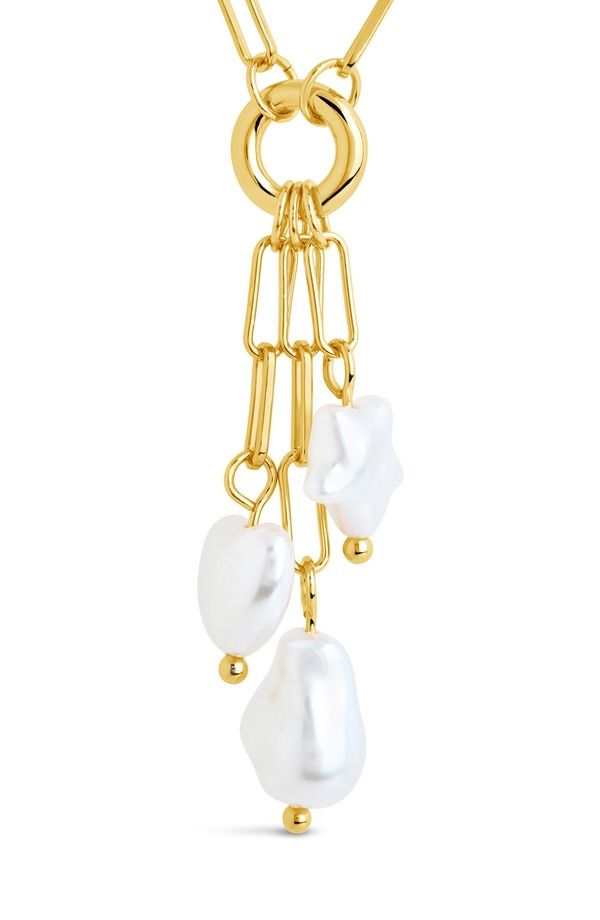 スターリングフォーエバー レディース アクセサリー ネックレス・チョーカー レース Sterling Forever Sabrina Mixed Pearl Charm Necklace GOLD ゴ