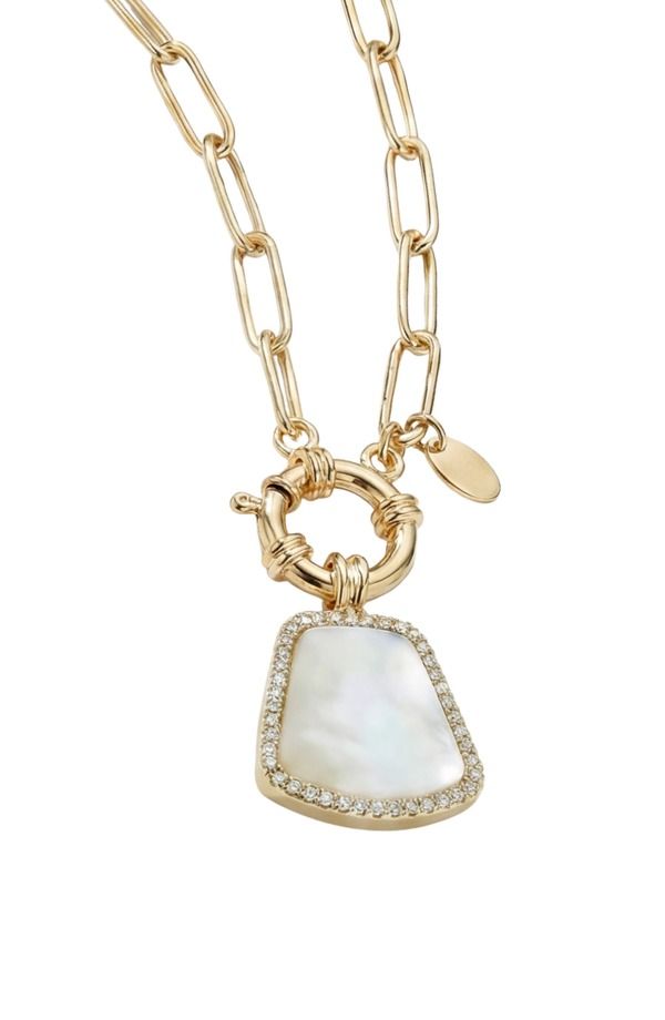 アルジェントヴィーヴォ レディース アクセサリー ネックレス・チョーカー レース ARGENTO VIVO MotherofPearl Tag Pendant Necklace GOLD ゴールド