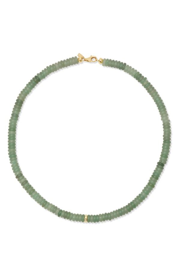 エフコレクション レディース アクセサリー ネックレス・チョーカー レース EF Collection Semiprecioustone Rondelle Bead Necklace 14K YELL