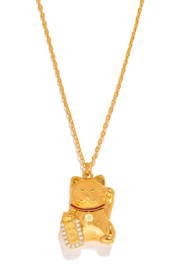 ガール ズクルー レディース アクセサリー ネックレス・チョーカー レース Girls Crew Lucky Cat Locket Necklace GOLD ゴールド