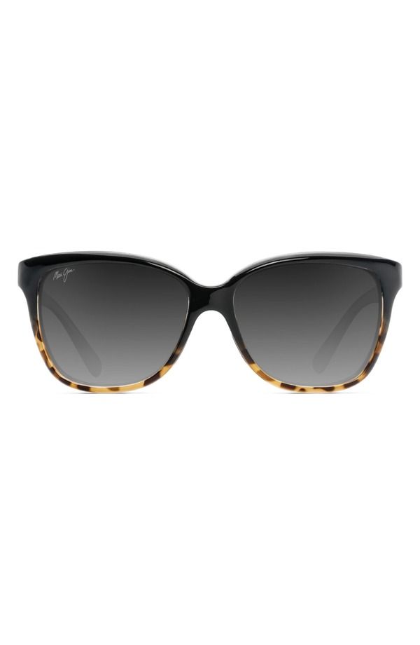 マウイジム レディース アクセサリー サングラス・アイウェア Maui Jim 56mm Polarized Cat Eye Sunglasses BLACK TORTOISE ブラック