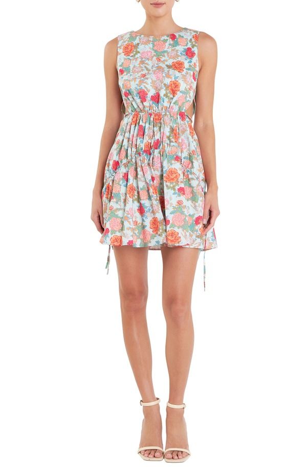 イングリッシュファクトリー レディース トップス ワンピース カットアウト フラワー柄 ミニ フラワー English Factory Floral Side Cutout Minidress PIN 16,786円
