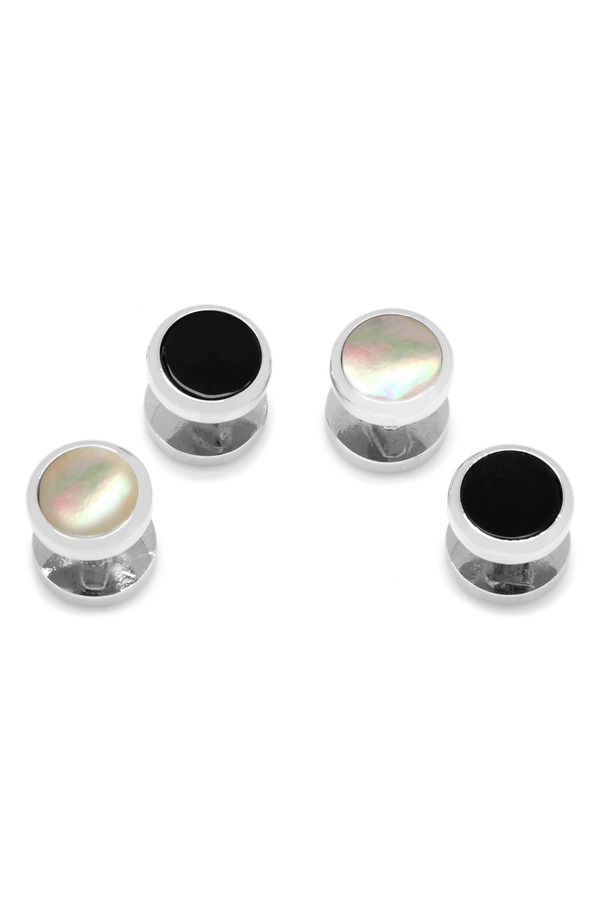 カフリンク メンズ アクセサリー カフスボタン シャツ Cufflinks Inc Double Sided Shirt Studs METALLIC SILVER シルバー 23,100円