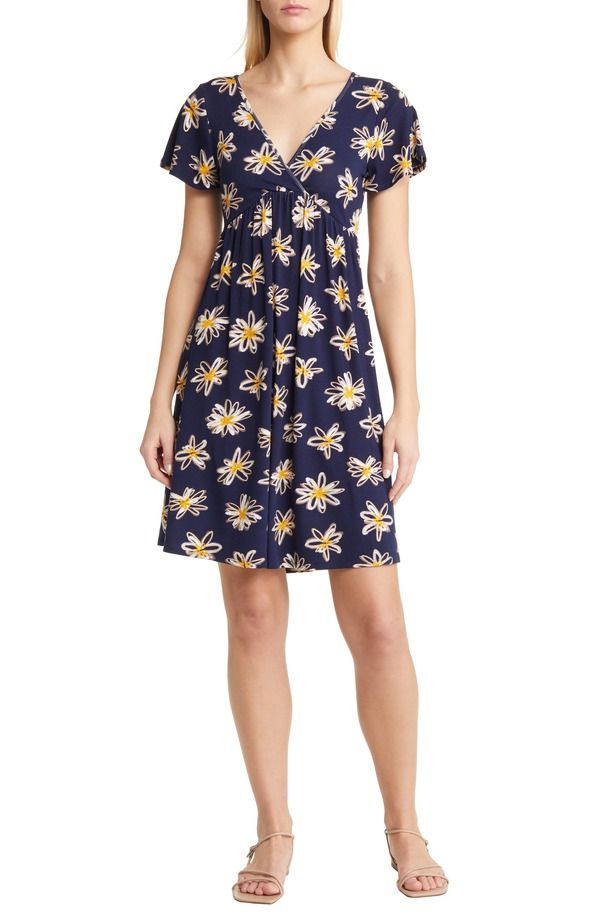 ラブアペラ レディース トップス ワンピース Vネック フラワー柄 ミニット フラワー Loveappella Floral Tie Back Surplice VNecknit Minidress 10,426円