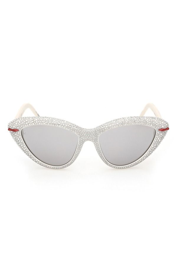 クリスチャン・ルブタン レディース アクセサリー サングラス・アイウェア Christian Louboutin 56mm Cat Eye Sunglasses WHITE SMOKE MIRROR