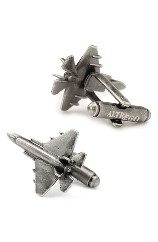 カフリンク メンズ アクセサリー カフスボタン Cufflinks Inc 3D Military Jet Cuff Link sILVER シルバー