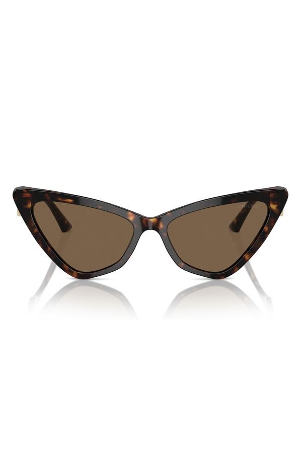 ジミーチュー レディース アクセサリー サングラス・アイウェア Jimmy Choo 55mm Cat Eye Sunglasses HAVANA DARK BROWN ブラウン