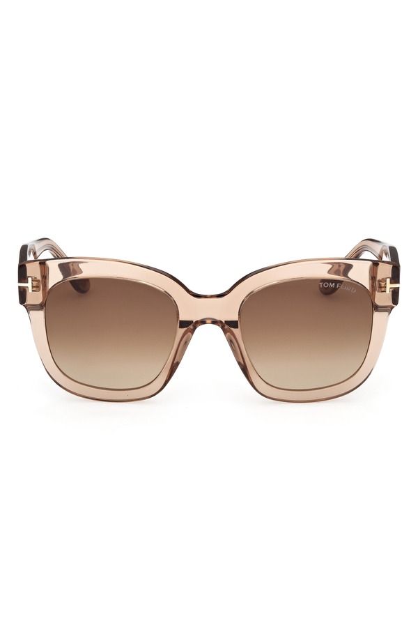 トム・フォード レディース アクセサリー サングラス・アイウェア TOM FORD Beatrix 52mm Gradient Geometric SunglassesHINY LIGHT BROWN