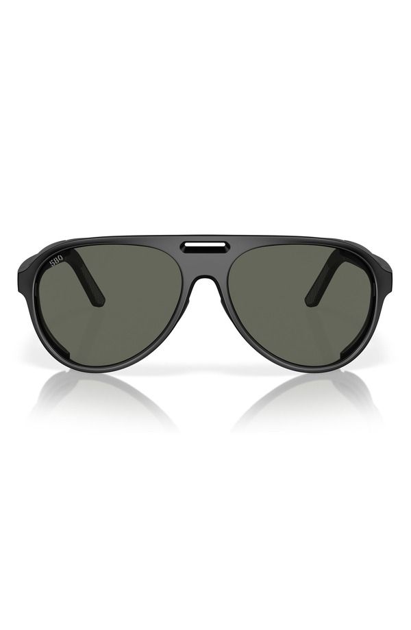 コスタデルマール メンズ アクセサリー サングラス・アイウェア Costa Del Mar 59mm Polarized Pilot Sunglasses MATTE BLACK GRAY ブラック 52,080円