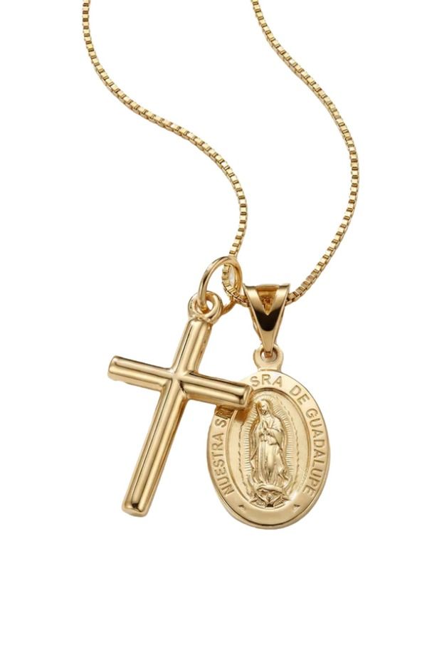 ザエムジュエラーズ レディース アクセサリー ネックレス・チョーカー レース The M Jewelers The Guadalupe Cross Pendant Necklace GOLD ゴールド