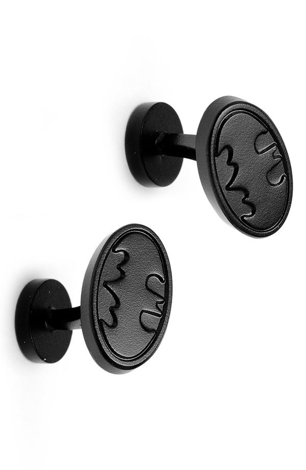 カフリンク メンズ アクセサリー カフスボタン ロゴ Cufflinks Inc Batman Logo Cuff Links BLACK ブラック