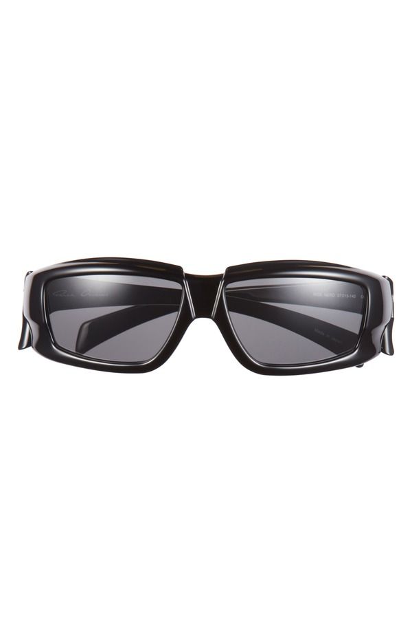 リックオウエンス レディース アクセサリー サングラス・アイウェア Rick Owens Rectangular Sunglasses BLK TEMPLEBLK LENS 112,900円