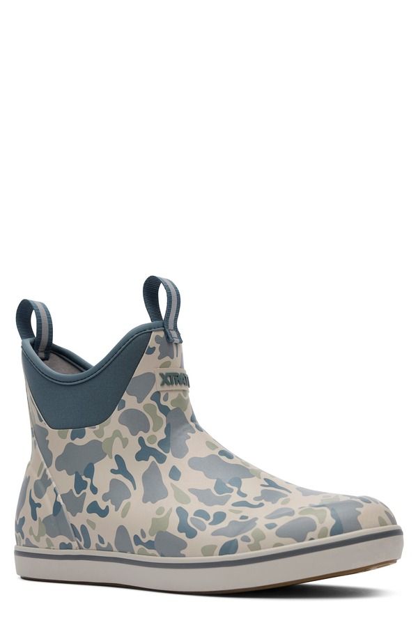 エクストラタフ メンズ シューズ ブーツ・レインブーツ アンクル XTRATUF 6Inch Ankle Deck Boot Men STORM DUCK CAMO