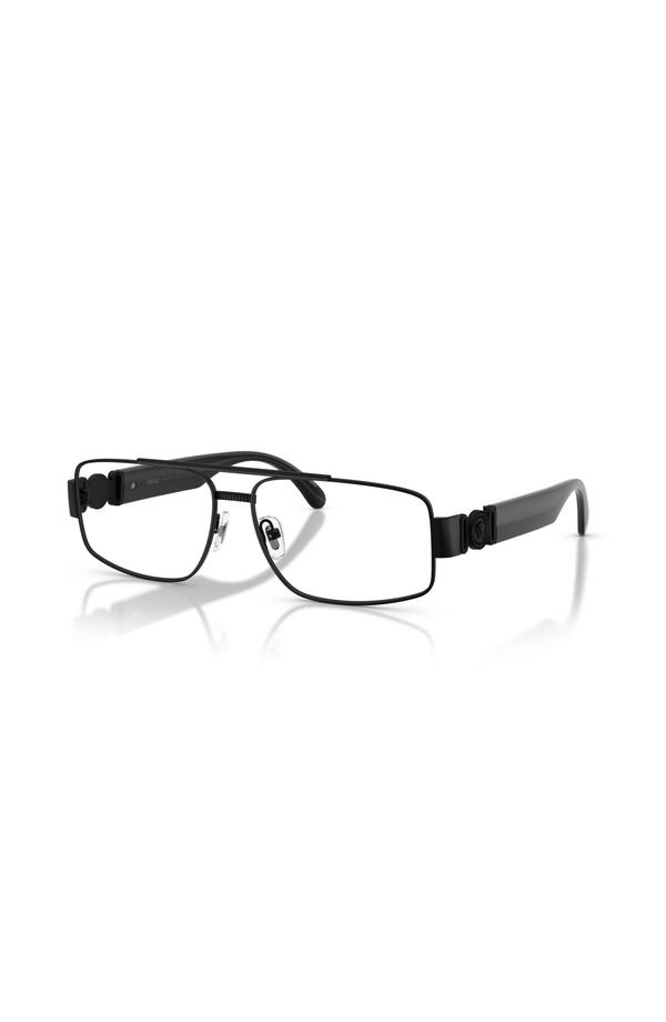ヴェルサーチ メンズ アクセサリー サングラス・アイウェア Versace 56mm Rectangle optical glasses Black ブラック
