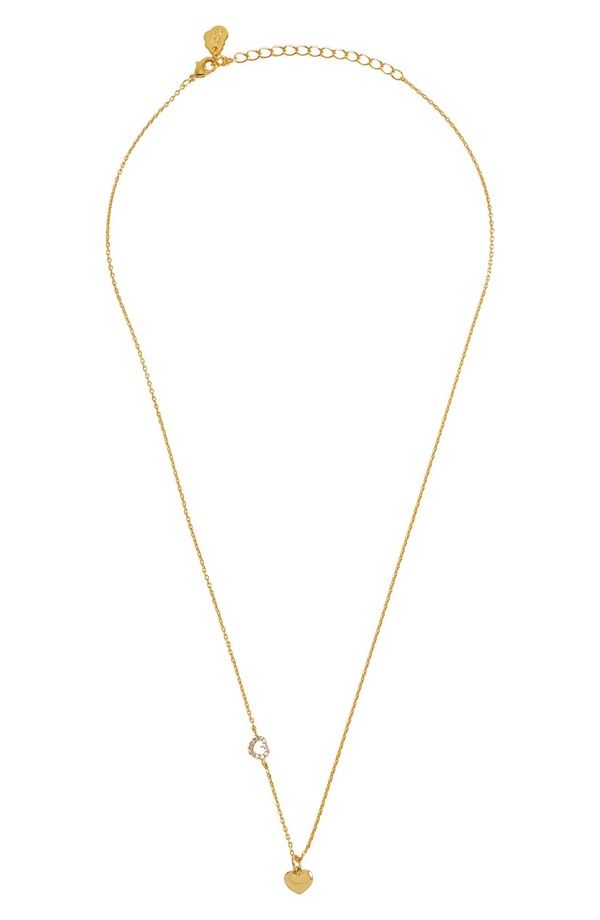 エステラバートレット レディース アクセサリー ネックレス・チョーカー レース Estella Bartlett Crystal Heart Charm Pendant Necklace GOLD ゴ