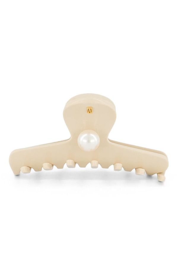 アレクサンドルドゥパリ レディース アクセサリー Alexandre de Paris Blanche Acetate and Pearl Hair Claw Clip Beige ベージュ