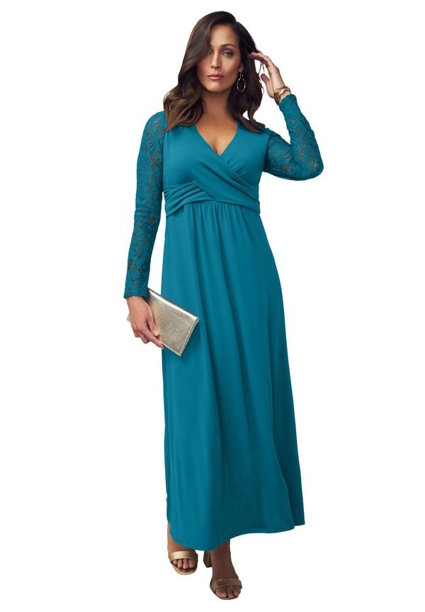 ジェシカロンドン レディース トップス ワンピース プラスサイズ レース Jessica London Lace Sweetheart Dress Plus Regular DEEP TEAL ティー
