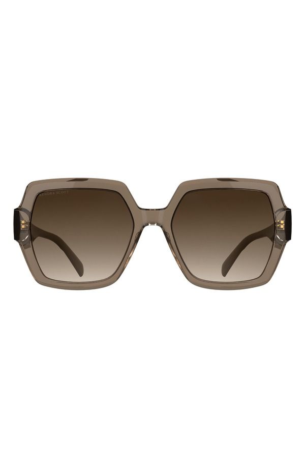 ケンドラスコット レディース アクセサリー サングラス・アイウェア Kendra Scott Dira 56mm Rectangle Sunglasses LIGHT BROWN ブラウン