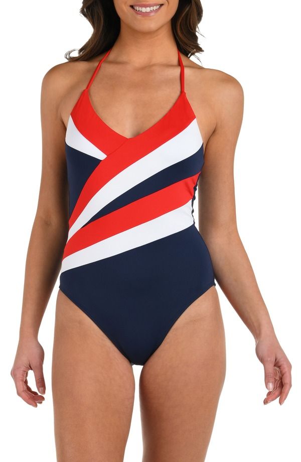 ラブランカ レディース トップス ワンピース ホルター La Blancamericana Halter OnePiece Swimsuit BLUE MULTI ブルー