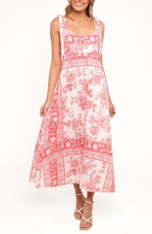 ペタルアンドパップ レディース トップス ワンピース マキシ Petal Pup Valara Tie Shoulder Maxi Sundress ROSE TILE