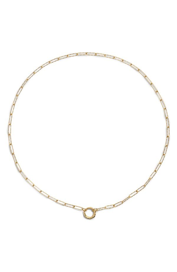 モニカヴィナダー レディース アクセサリー ネックレス・チョーカー レース Monica Vinader Alta Textu red Charm Necklace 18K GOLD VERMEIL 54,480円