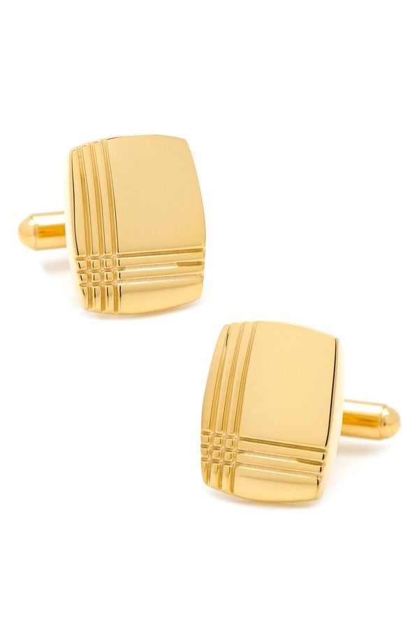 カフリンク メンズ アクセサリー カフスボタン Cufflinks Inc Tartan Engraved Cuff Links GOLD ゴールド