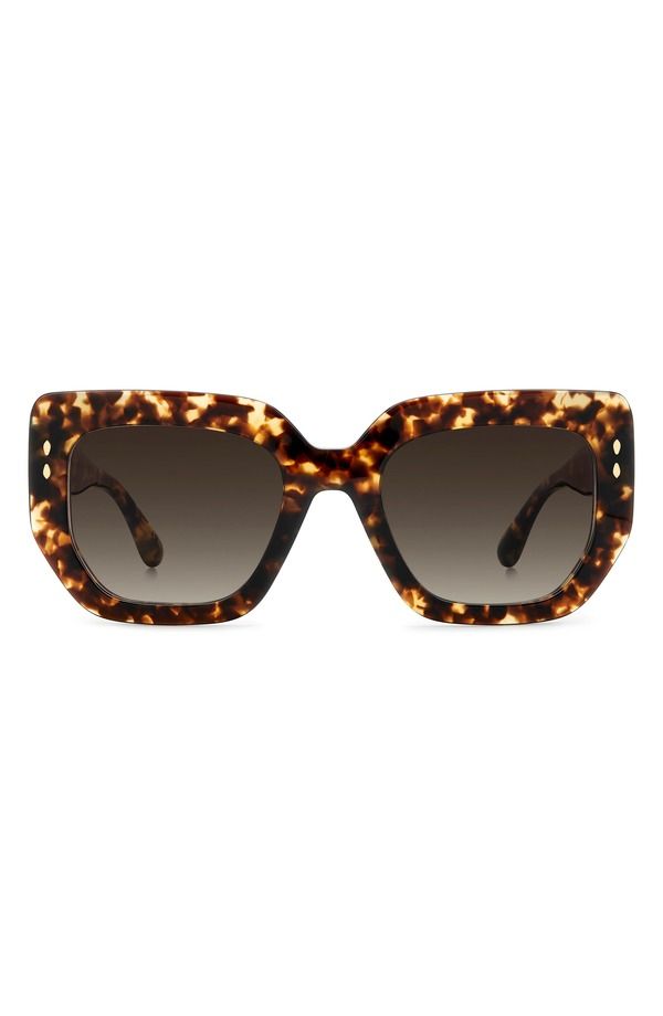 イザベル マラン レディース アクセサリー サングラス・アイウェア Isabel Marant 53mm Gradient Rectangular Sunglasses HAVANA BROWN SF