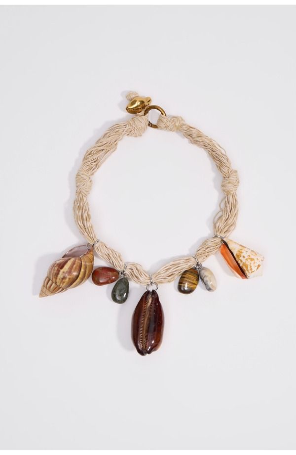 ビンバイローラ レディース アクセサリー ネックレス・チョーカー レース Bimba y Lola Seashell And Stonecklace IVORY アイボリー