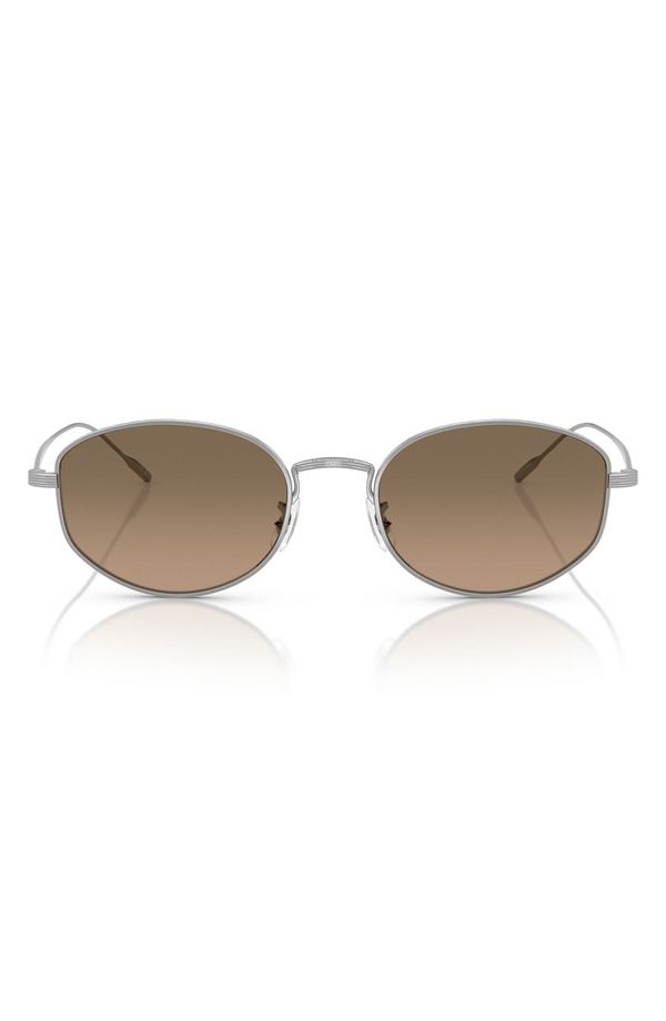 オリバーピープルズ メンズ アクセサリー サングラス・アイウェア Oliver Peoples 51mm Polarized Oval Sunglasse sILVER シルバー 102,900円
