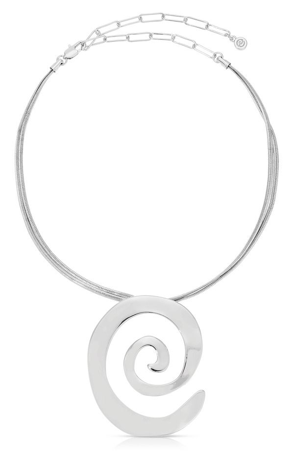 エティカ レディース アクセサリー ネックレス・チョーカー レース Ettikaura Swirl Pendant Necklace SILVER シルバー