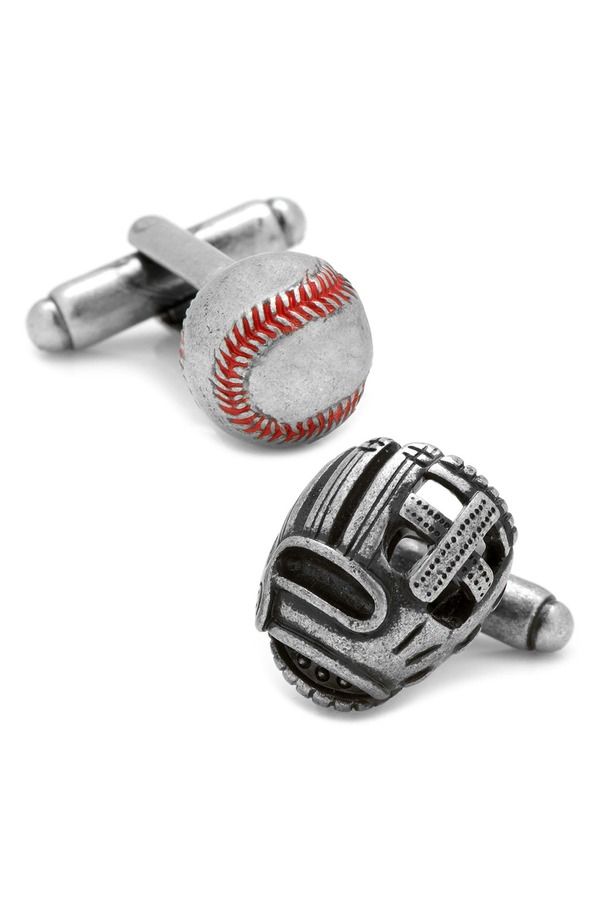 カフリンク メンズ アクセサリー カフスボタン Cufflinks Inc Baseball Glove Cuff Link sILVER シルバー