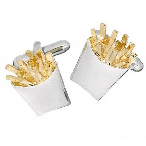 リンクアップ メンズ アクセサリー カフスボタン Link Up French Fries Cufflinks Gold ゴールド