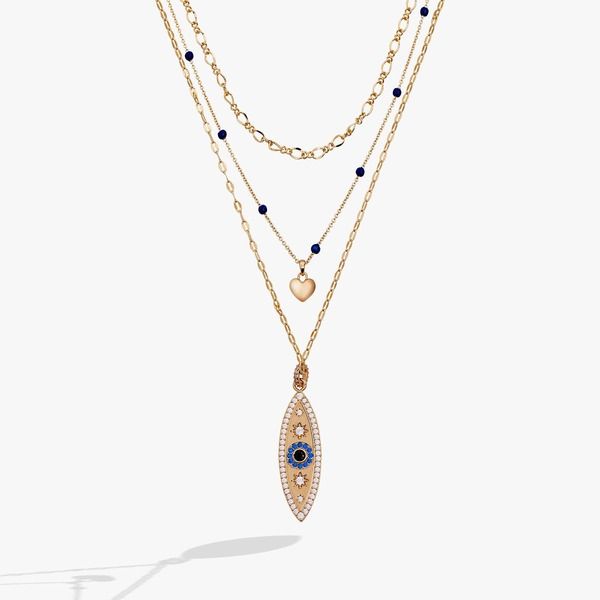 アレックスアンドアニ レディース アクセサリー ネックレス・チョーカー レース Alex and Ani Festival Stranded Evil eye necklace Gold ゴールド