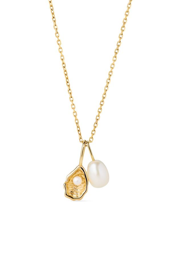 アナルイサ レディース アクセサリー ネックレス・チョーカー レース Ana Luisa Solid Yellow Gold Oyster Charm Necklace Gold ゴールド