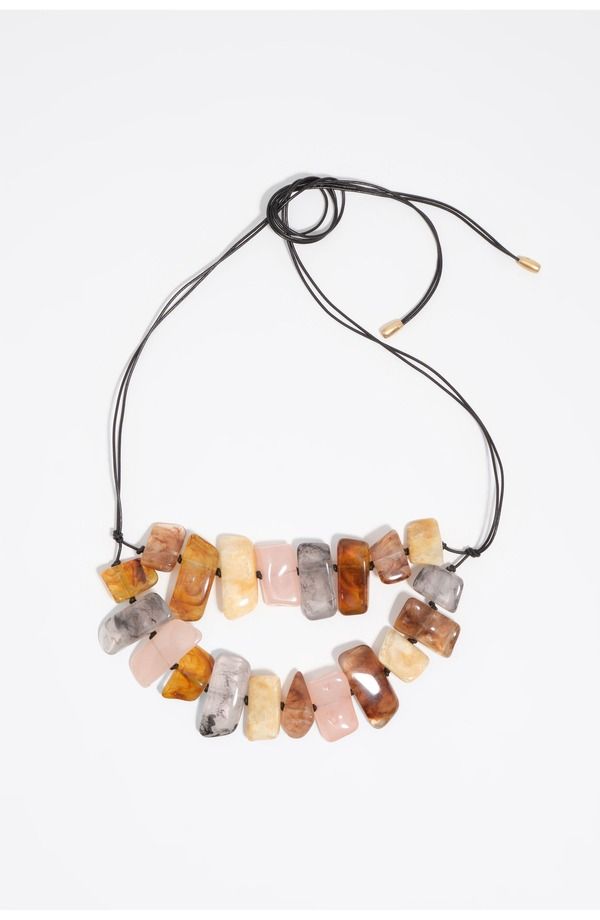 ビンバイローラ レディース アクセサリー ネックレス・チョーカー レース Bimba y Lola Resin Tie Necklace PALE PINK ピンク