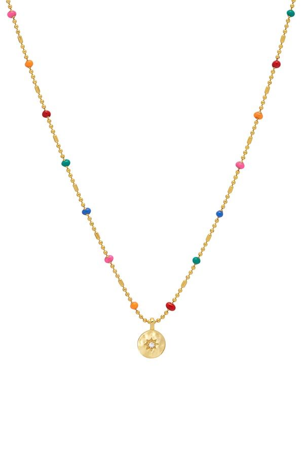 エステラバートレット レディース アクセサリー ネックレス・チョーカー レース Estella Bartlett Rainbow Bead Cubic Zirconia Pendant Necklac