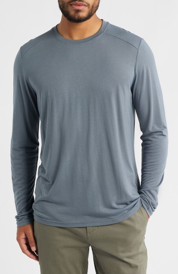 フリー フライ メンズ トップス Tシャツ Free Fly Lightweight UPF 20 Long Sleeve TShirt STORM CLOUD