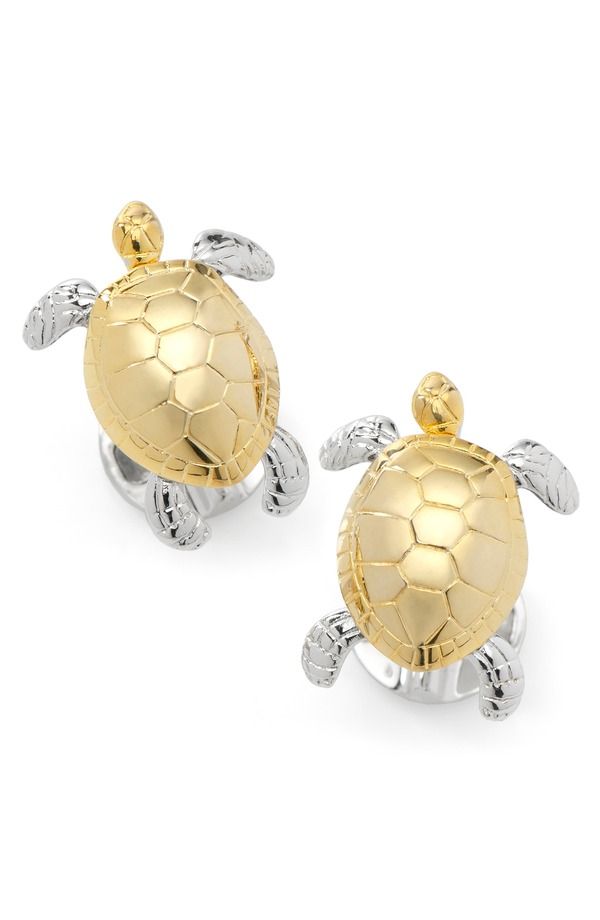 カフリンク メンズ アクセサリー カフスボタン Cufflinks Inc Turtle Movement 3D Cuff Links GOLD ゴールド