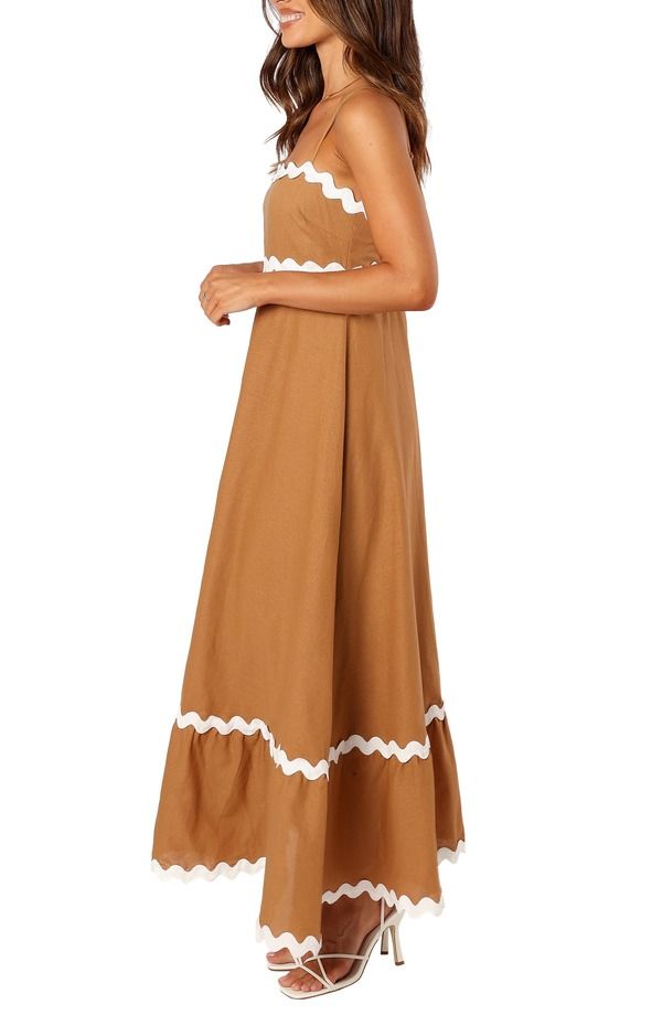 ペタルアンドパップ レディース ボトムス カジュアルパンツ マキシワンピース ノースリーブ マキシ Petal Pup Yana Sleeveless Maxi Dress TAN WHITE ホワイ ペタルアンドパップ レディース ボトムス カジュアルパンツ マキシワンピース ノースリーブ マキシ Petal Pup Yana Sleeveless Maxi Dress TAN WHITE ホワイ