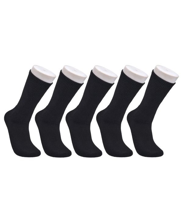 フレンチコネクション メンズ アンダーウェア 靴下 コットン French Connection Organicotton Half Cushion Crew Sock 5Pack Black ブラッ
