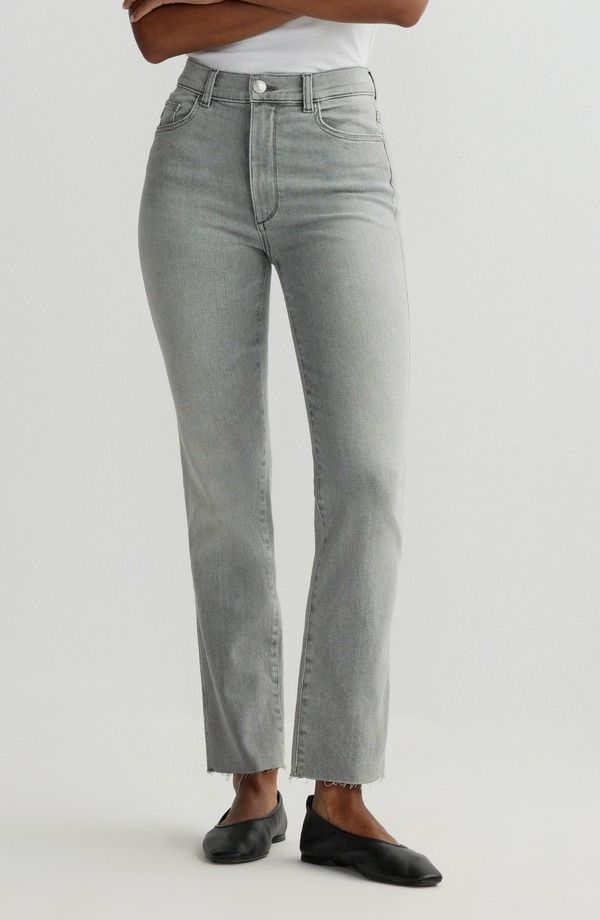 ディーエル 1961 レディース ボトムス デニムパンツ ジーンズ DL1961 Halle Straight Instasculpt High Rise Jeans LIGHT SMOKE スモーク