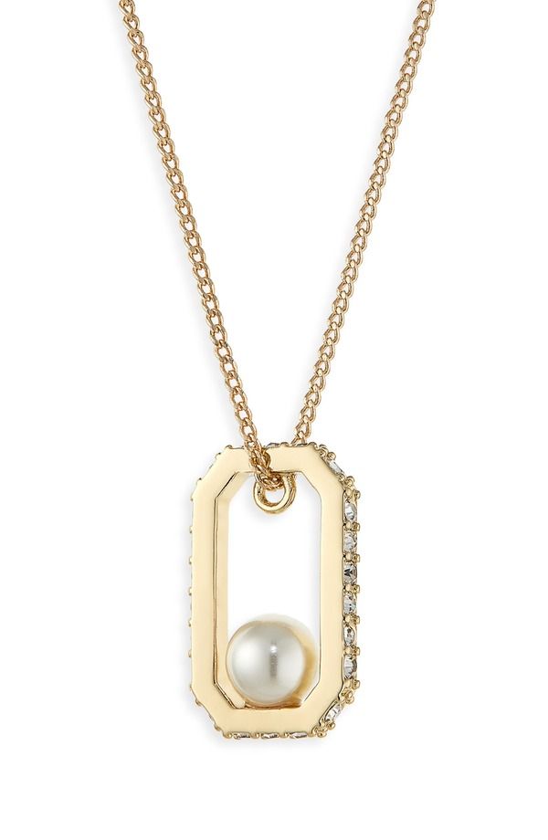 オールセインツ レディース アクセサリー ネックレス・チョーカー レース AllSaints Ellie Hex Faux Pearl Square Pendant Necklace PEARL GO
