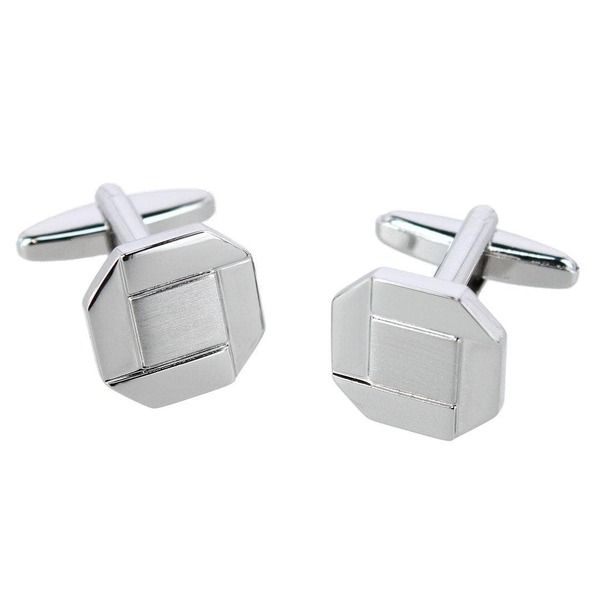 トラファルガー メンズ アクセサリー カフスボタン Trafalgar Octagon Detailed Silver Cufflink silver シルバー