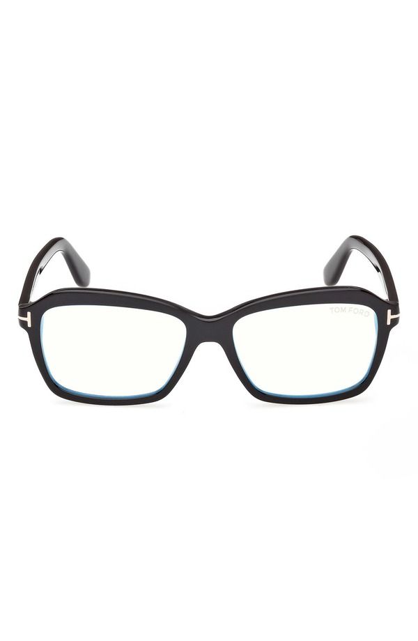 トム・フォード レディース アクセサリー サングラス・アイウェア TOM FORD 54mm Rectangular Optical GlassesHINY BLACK T LOGO ブラック