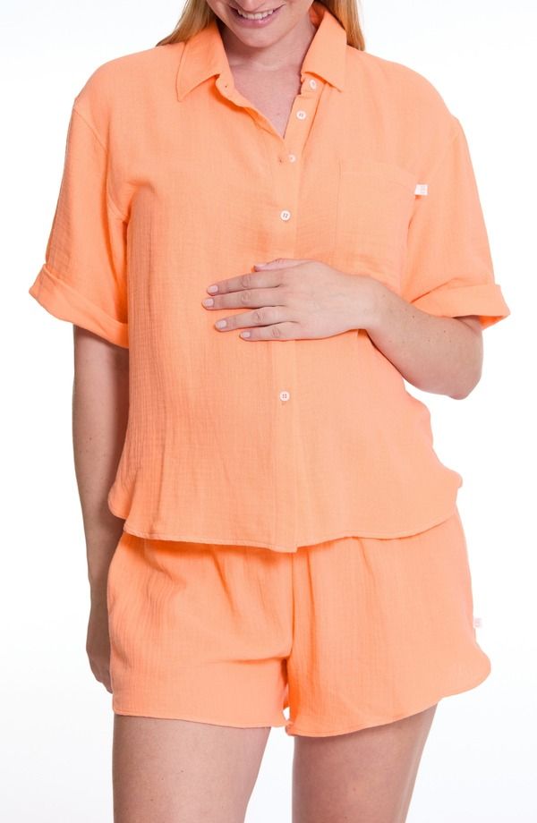 カシュクール レディース アンダーウェア ナイトウェア マタニティ Cache Coeur Maternity Pajama Set Ice Cream Maternity APRICOT アプリコッ