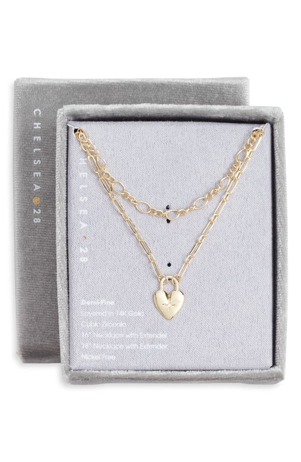 チェルシー 28 レディース アクセサリー ネックレス・チョーカー レース Chelsea28 Gift Boxed Pav Cubic Zirconia Heart Pendant Demi Fin